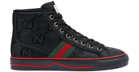 gucci triple black tennis shoes